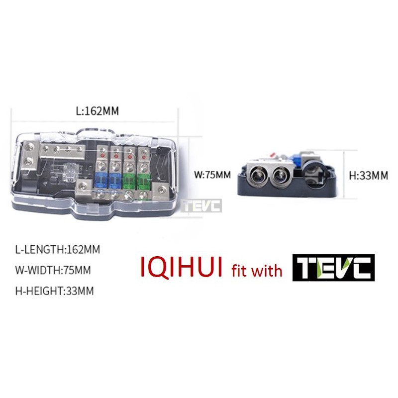 《tevc》ANS A8 二進四出 音響 改裝 綜合保險絲盒 四路 保險絲座 ANS型 LED指示燈, , large