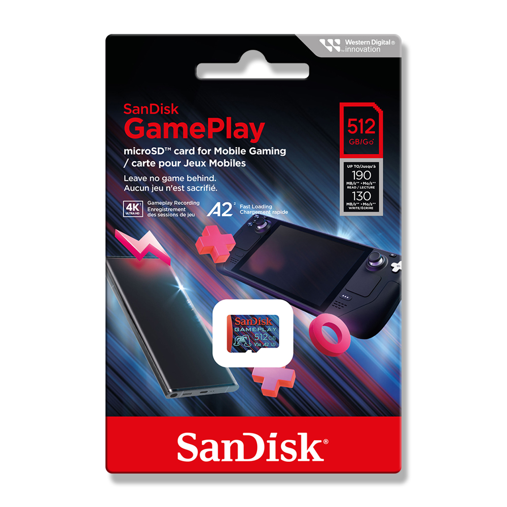 SanDisk GamePlay 512G UHS-I U3 A2 V30 microSDXC, , large