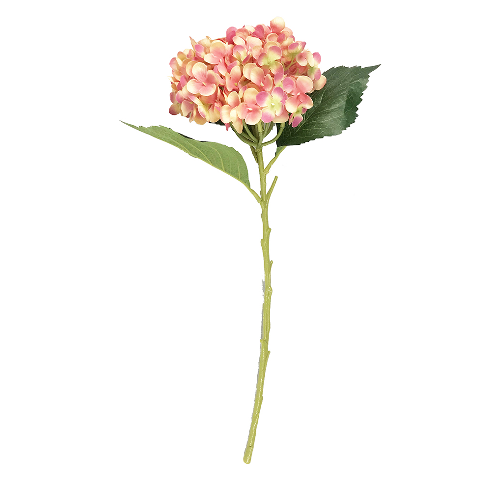 【YU Living】仿真裝飾大繡球花 人造花枝-粉紅, , large