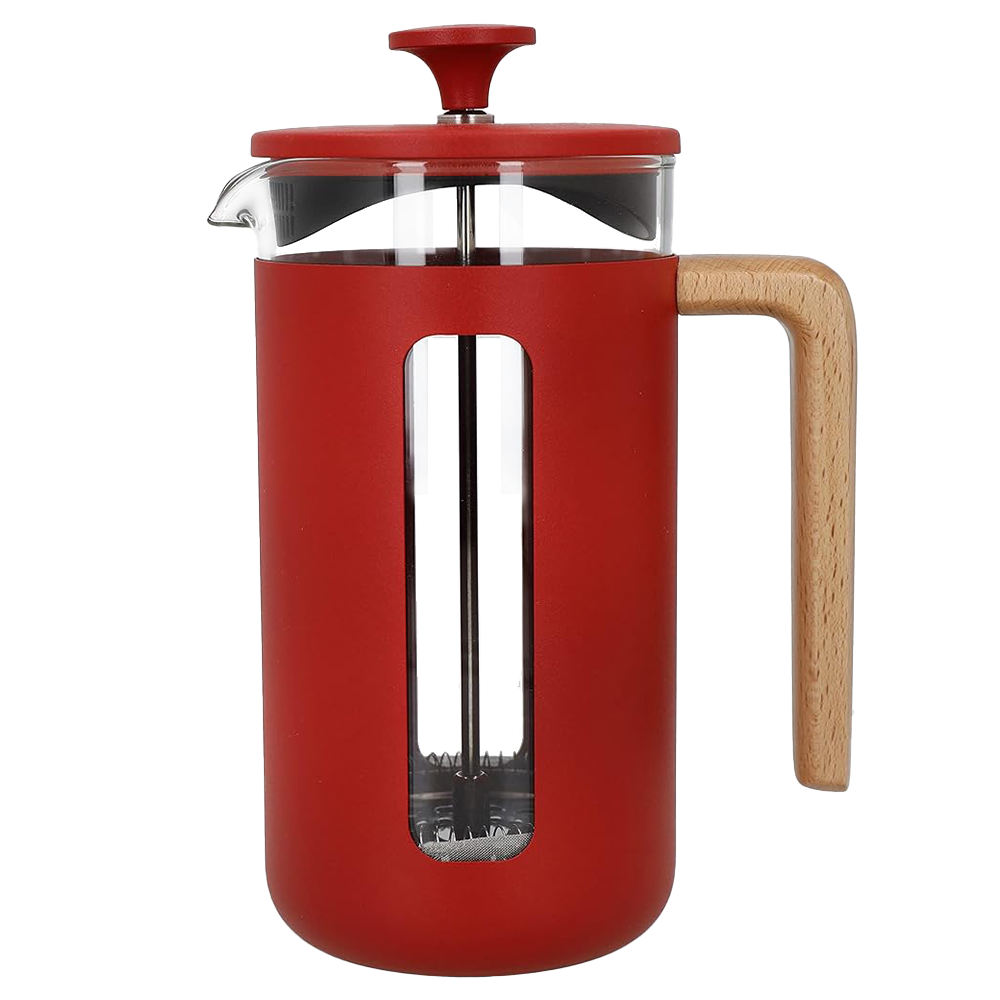 沾沾生活DipDipLife | La Cafetiere｜皮薩不鏽鋼濾壓壺｜紅色(大)1000ml, , large