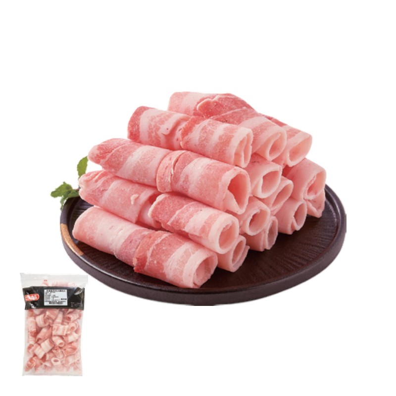 Frozen pork belly slices, , large