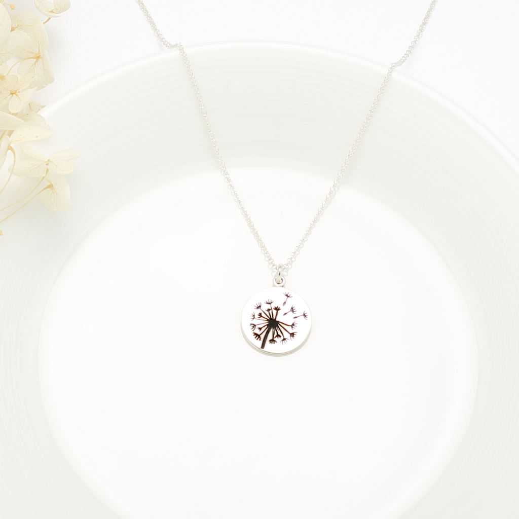 【Angel & Me】Dandelion Birth Flower October (Large) s925 sterling silver necklace, , large
