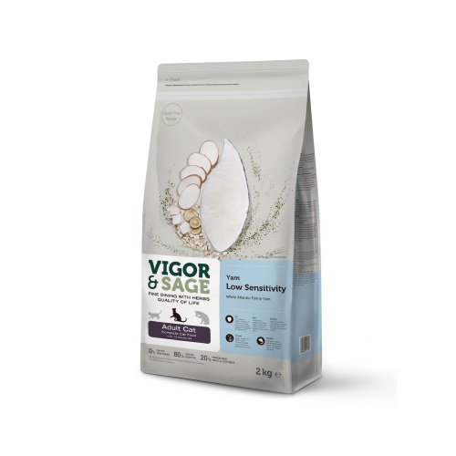 【PawHomie】靈萃 VIGOR&SAGE 成貓山藥低敏白魚無穀糧 2KG/10KG, , large