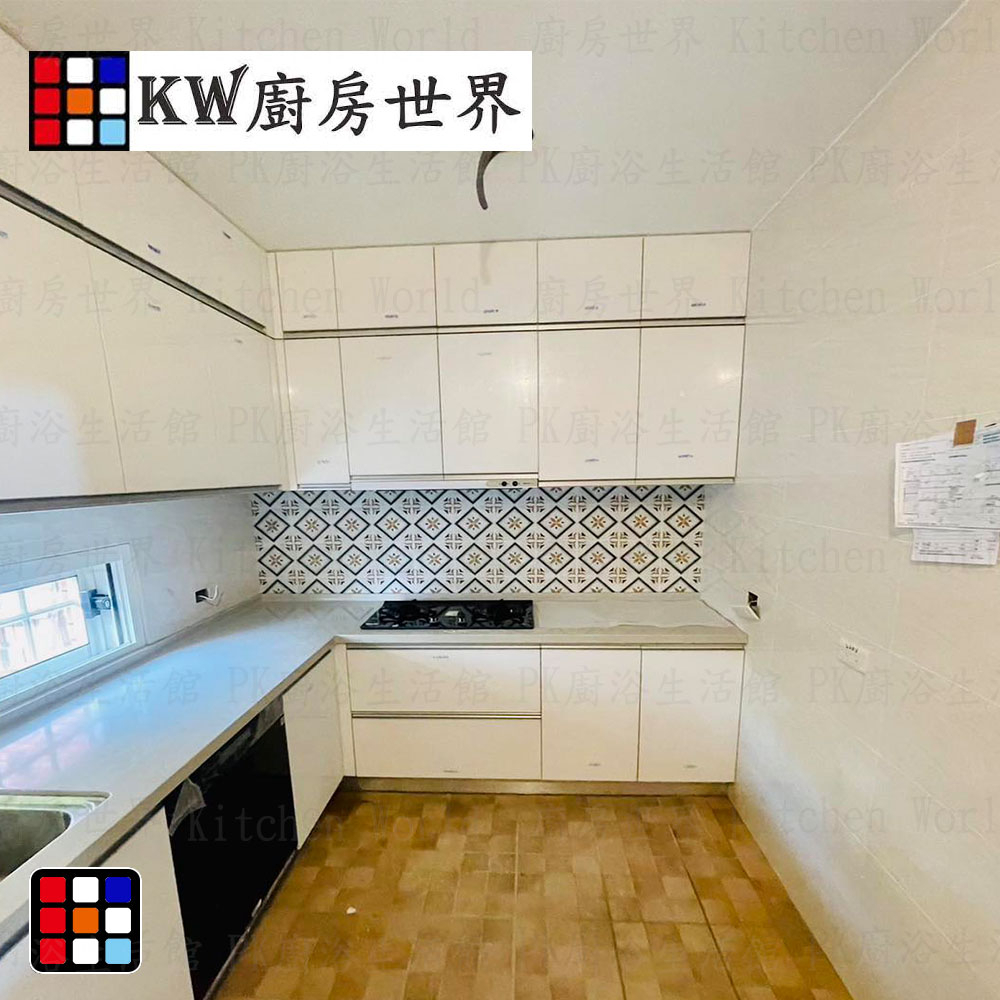 【KW廚房世界】系統廚具 廚房設計 客製化 廚櫃 流理台 工廠直營 L字型流理台 林內牌 瓦斯爐 林內排油機, , large