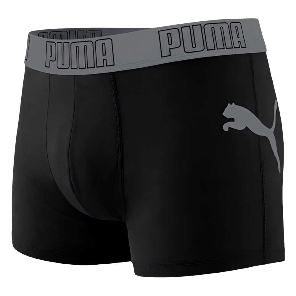 PUMA 平口內褲 3件組 彪馬 跳豹 男士內褲 平角內褲 四角內褲 彈力腰帶 貼合 不束縛 親膚 柔軟 彈性 舒適 701246693黑, , large