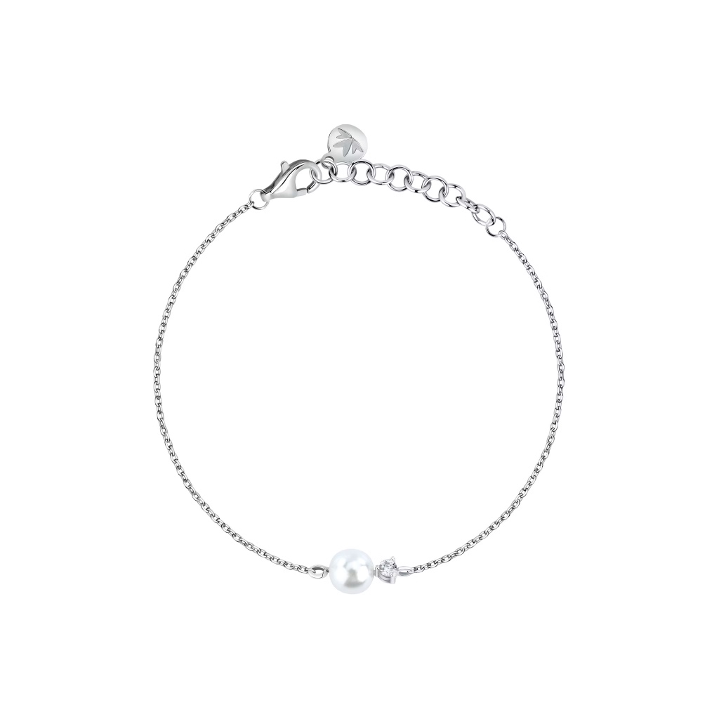 【MORELLATO】Perle Contemporary 925純銀珍珠美學手鍊-銀色 SAWM07, , large