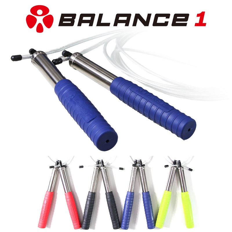 BALANCE 1 crossfit快速鋼索跳繩 可調整長度 藍, , large