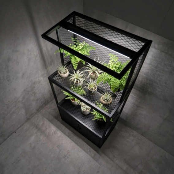 【 SHAONIANNA.TW 】創意塊根植物鐵架（搭配實用收納櫃，完美收納與展示）, , large
