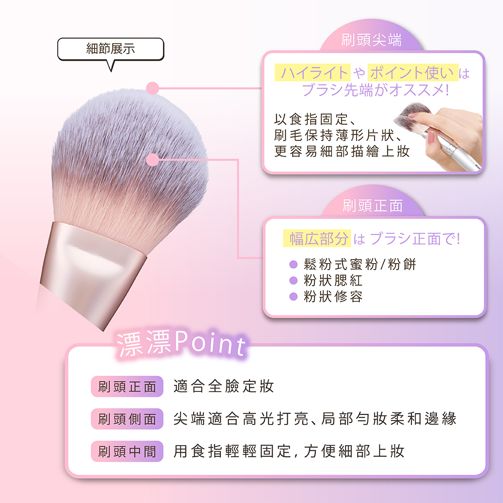 [千康嚴選]ROSY ROSA 全效漂漂刷-粉狀專用 1入-櫻花粉, , large
