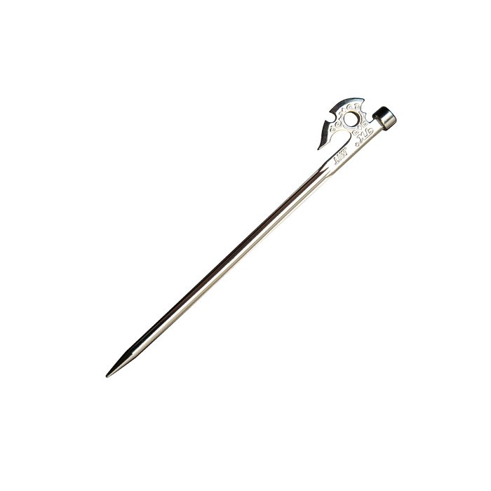 22cm Stainless Steel Axe-Head Peg, , large