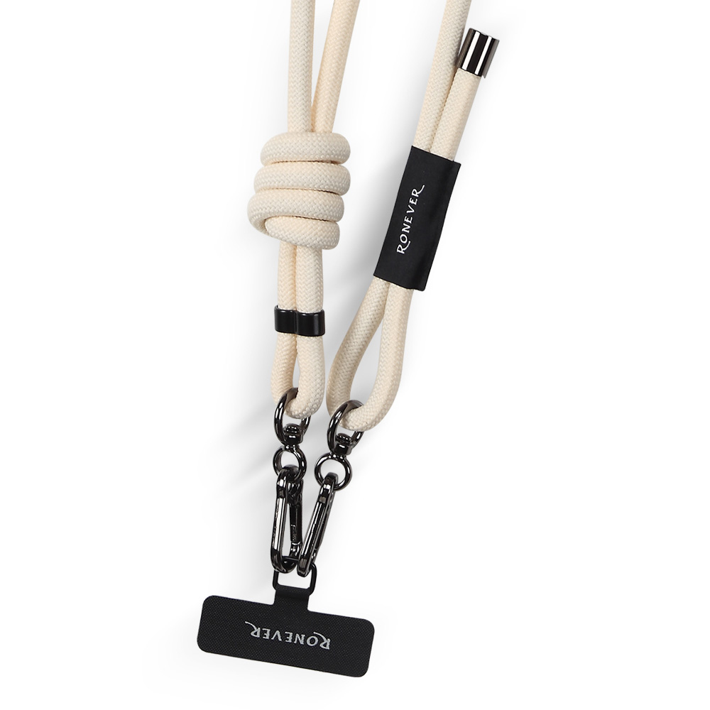 [RONEVER] 手機編織掛繩8mm/1.7M PD037-2 卡其色, , large