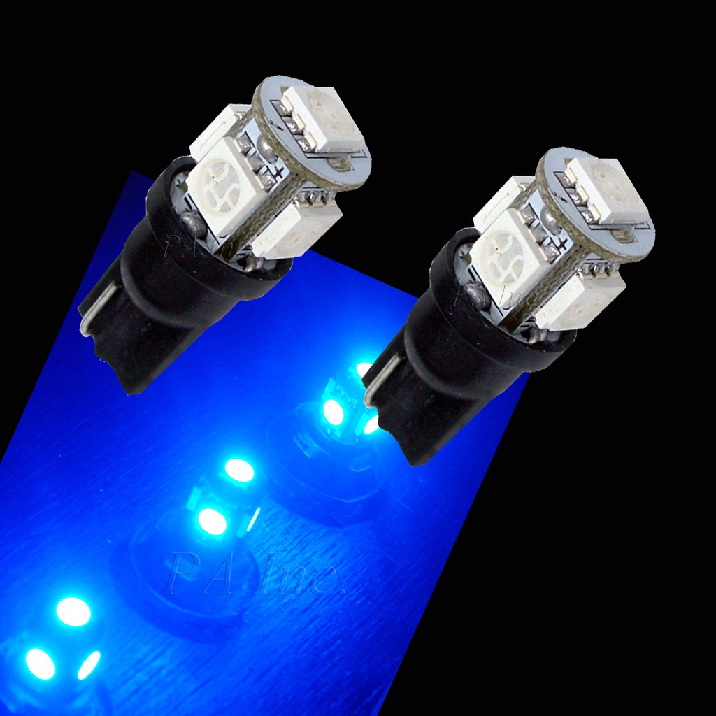 【PA LED】T10 5晶 小燈 方向燈 儀表燈 定位燈 室內燈 牌照燈 LED 耐熱底座 藍光 紅光 白光 綠光, , large