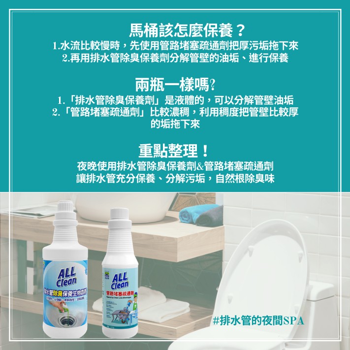 【多益得】ALL Clean排水管除臭劑保養劑3785ml/946ml/, , large