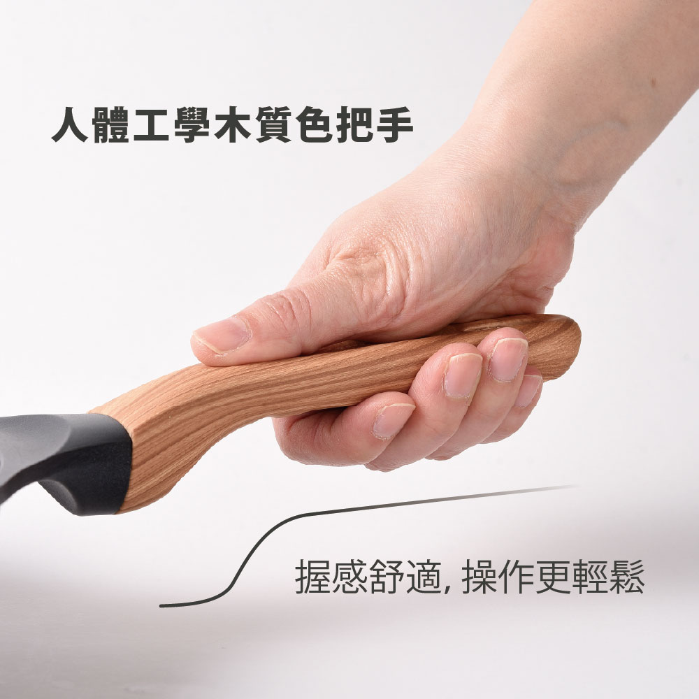 日本 Arnest 鑽石蜂巢紋不沾平底鍋26cm-深邃黑(瓦斯爐和IH爐可適用/兩百萬次耐磨）, , large