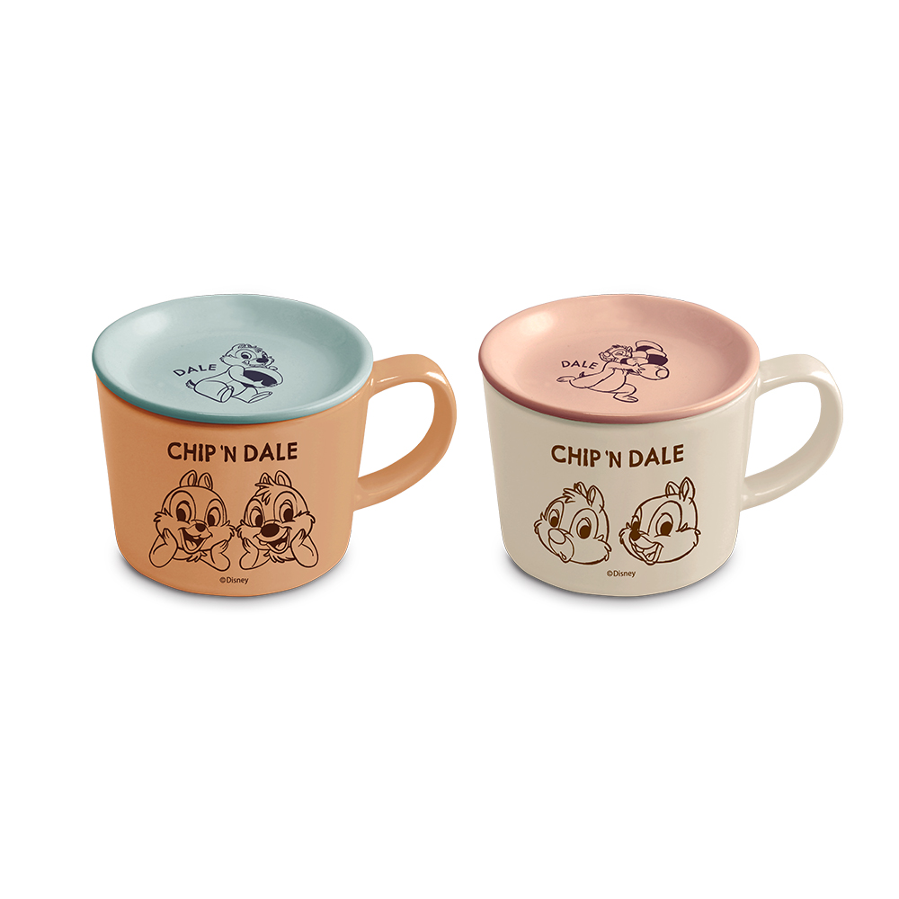 【SENSE LAB】Disney Mochi Ceramic Mug Lid Set (400ml x 2), , large