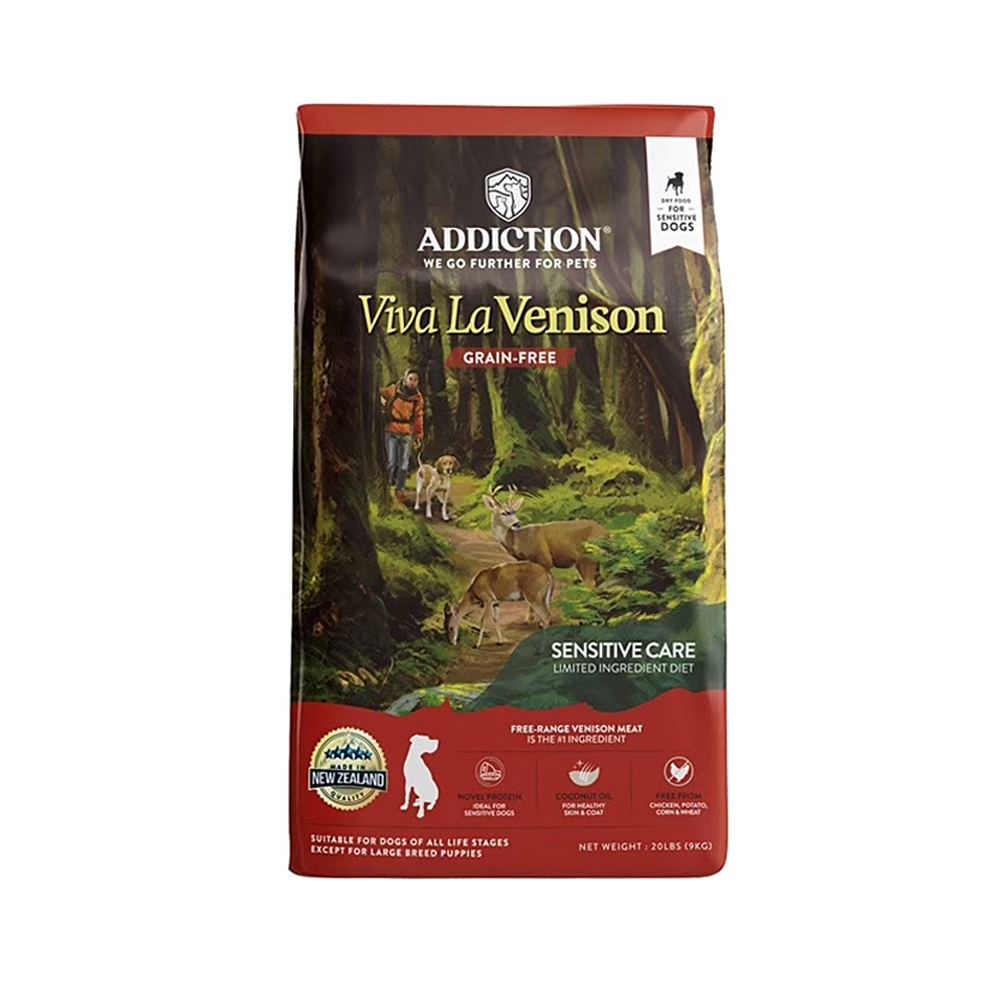 【ADDICTION 自然癮食】放牧鹿 無穀全齡犬飼料9kg, , large