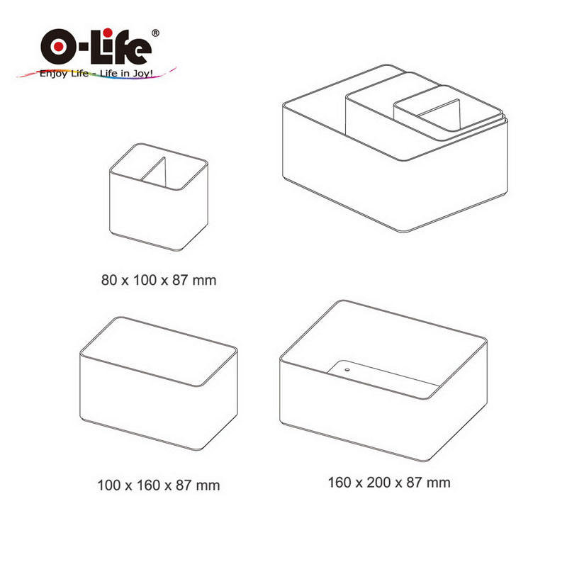 【O-Life】B-012堆疊收藏盒-紅色款3件組, , large