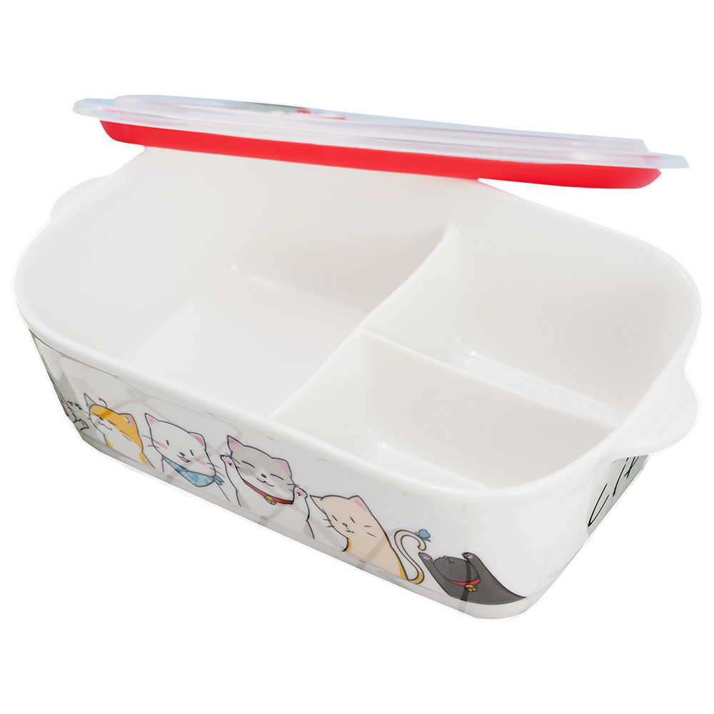 KIYODO陶瓷保鮮餐盒-3格-2入, , large