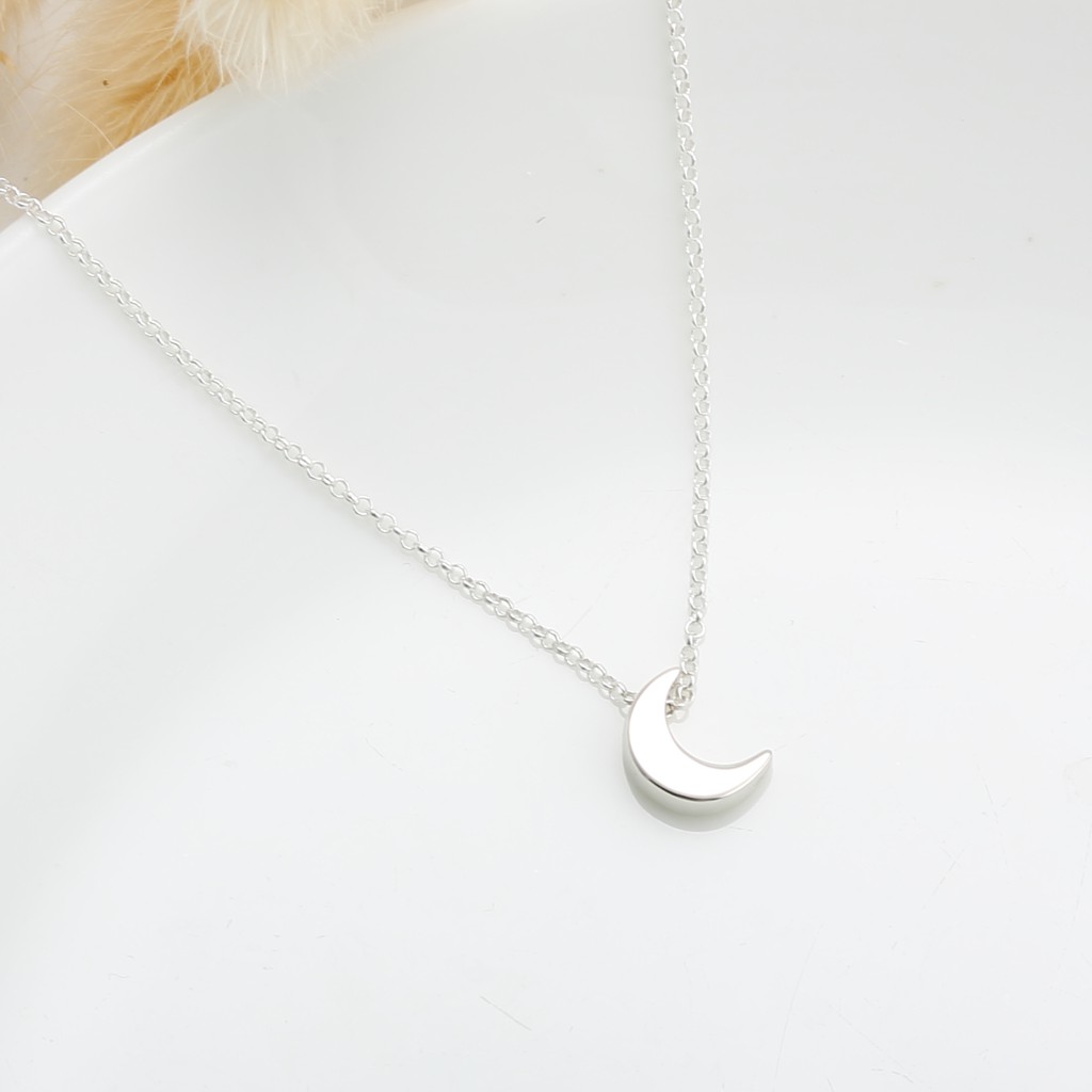 【Angel & Me】Le Petit Prince Moon s925 sterling silver necklace Christmas gift, , large