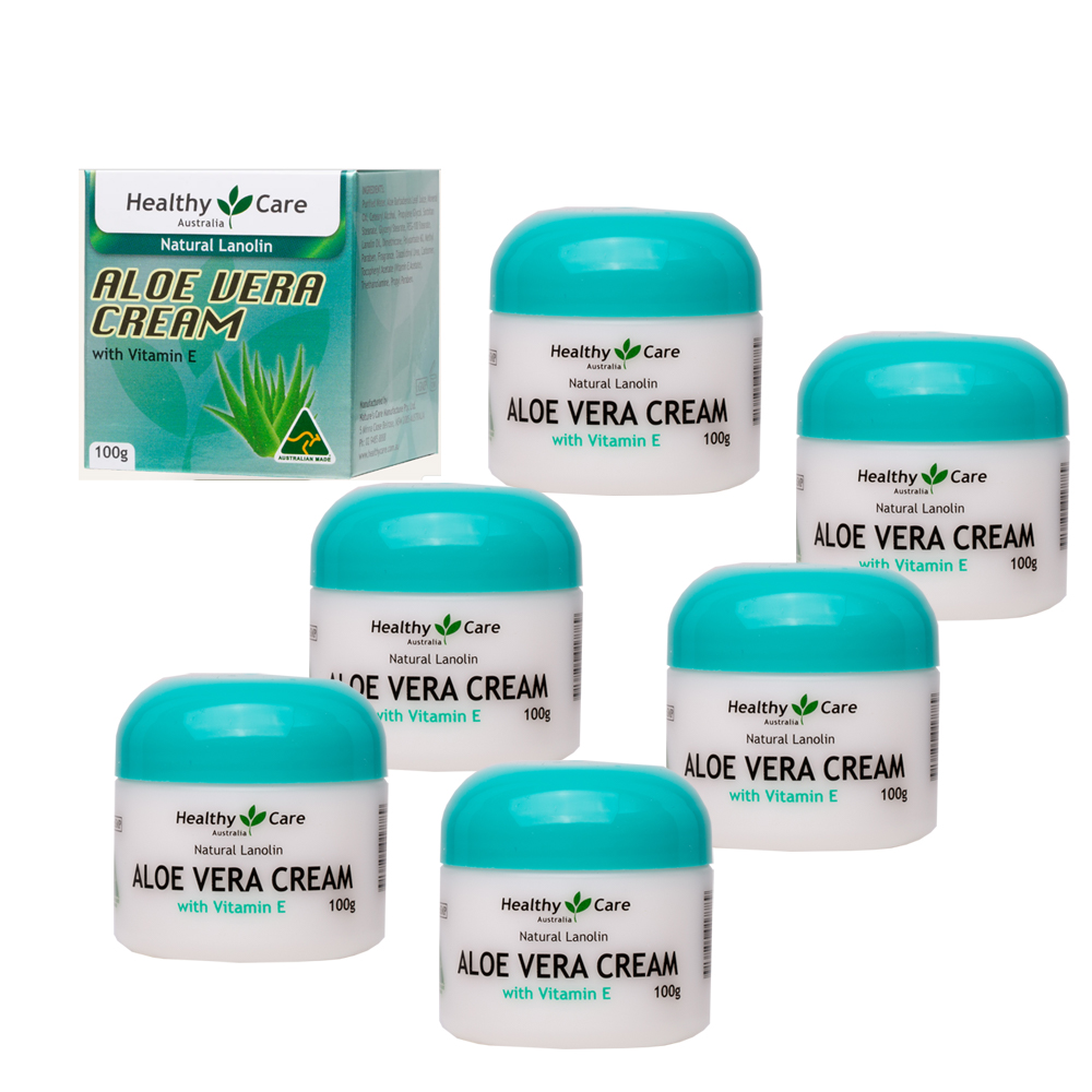 澳洲Healthy Care 綿羊蘆薈潤澤霜含維他命E(6入組 100ml/罐), , large