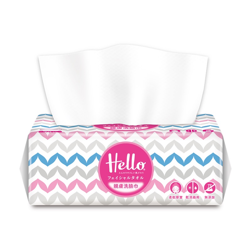 Hello  FacIal Wipes 70 Sheets, , large