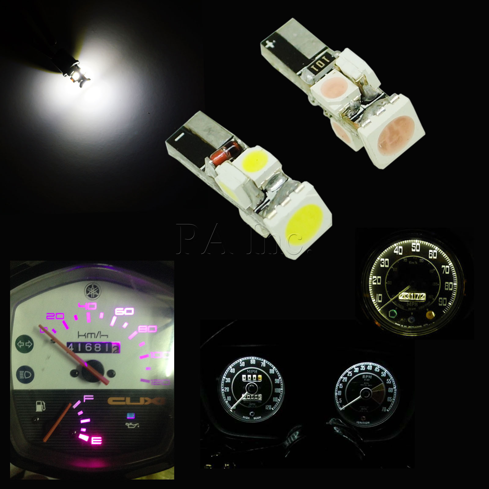 [PA LED] 儀表燈 T5 T6.5 5晶, , large