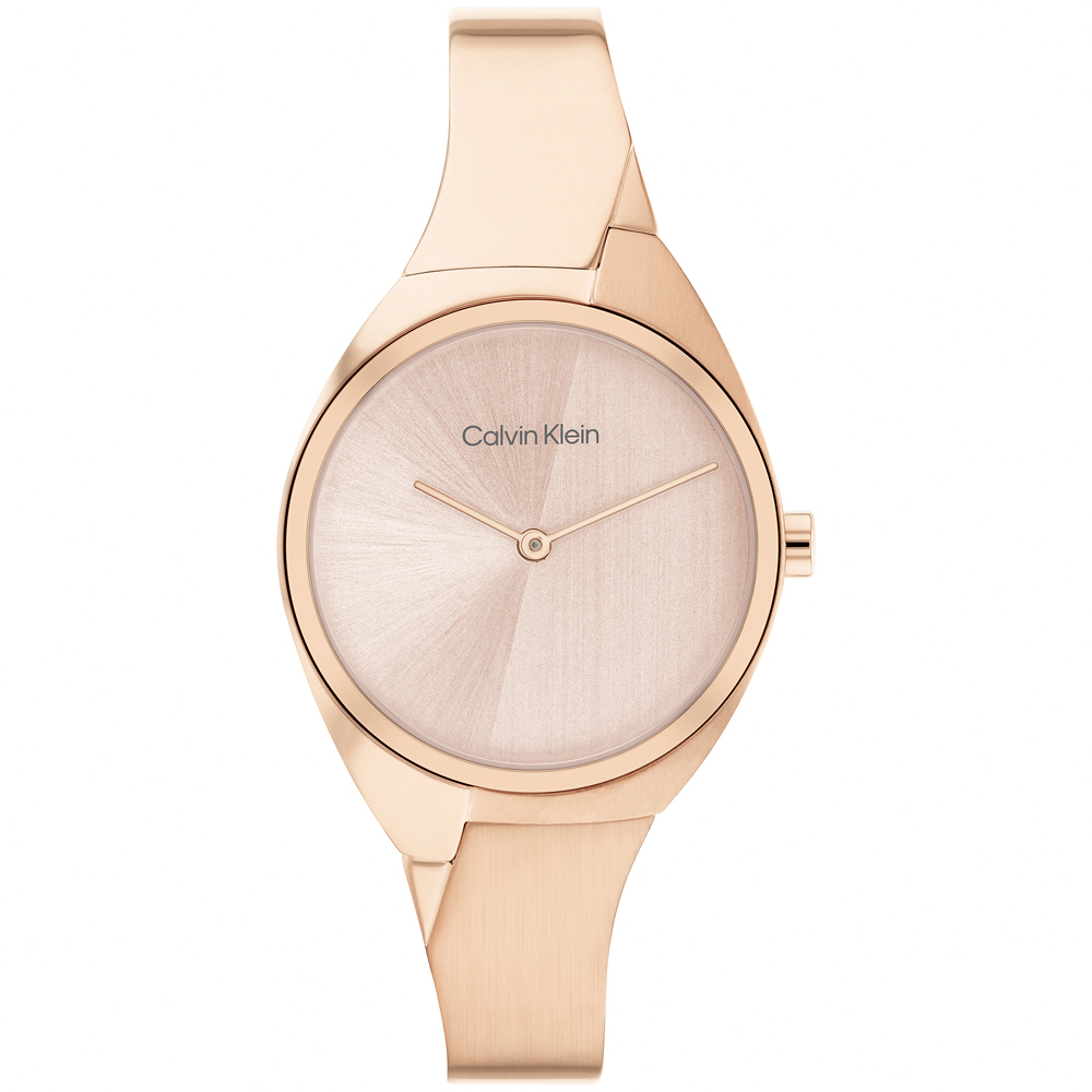 CALVIN KLEIN CK Charming 雙針波紋拚色女錶-30mm 禮物 送禮(25200236), , large