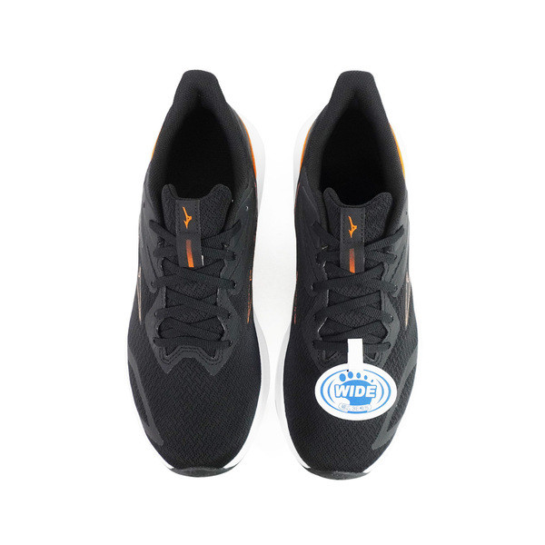 Mizuno Enerzy 男 慢跑鞋 寬楦 彈力 支撐 緩震 美津濃 黑 橘 [K1GA241212], , large