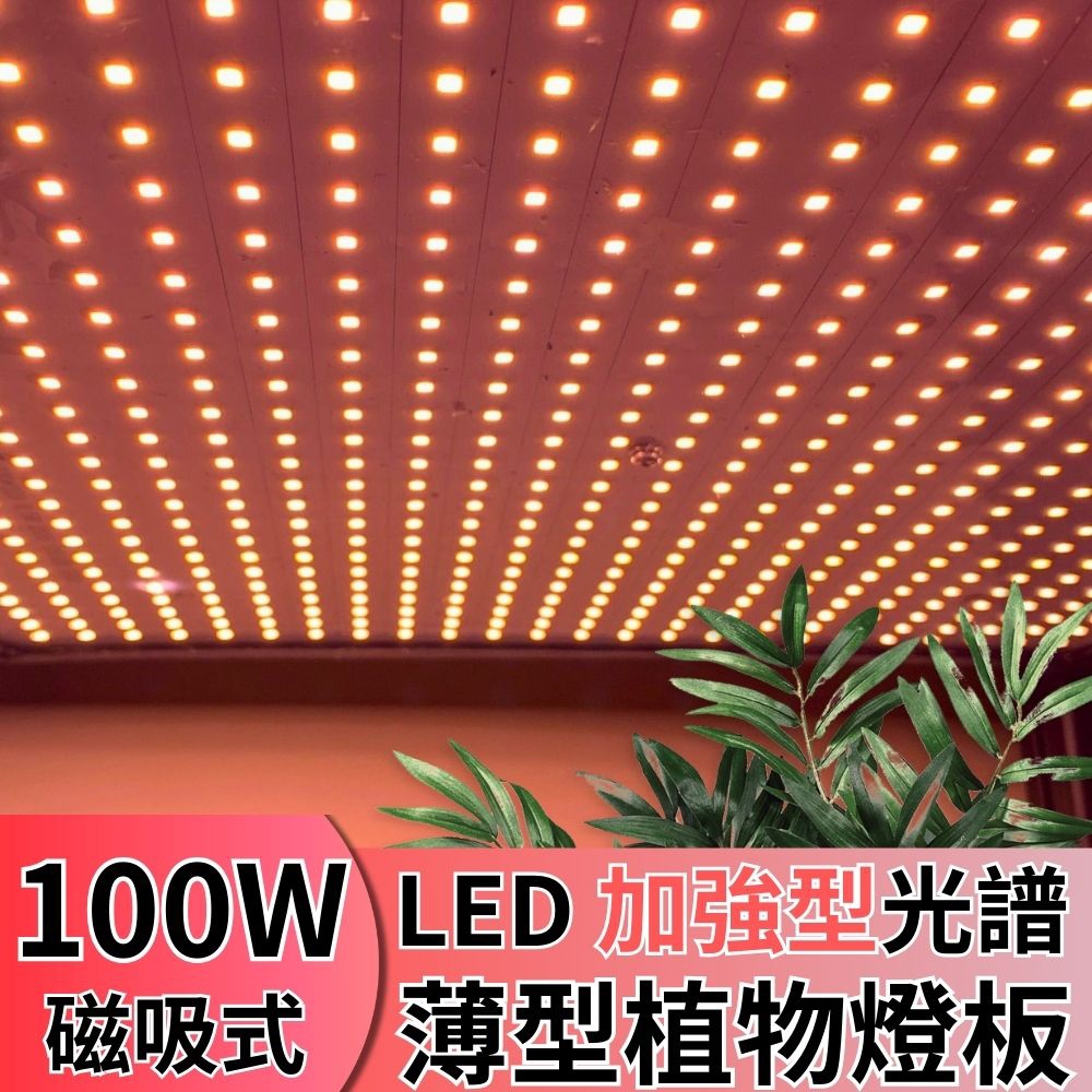 【君沛植物燈】LED植物燈 薄型植物燈板 100W 磁吸式植物燈 加強型光譜 強化植物莖葉發展 植物生長燈版, , large