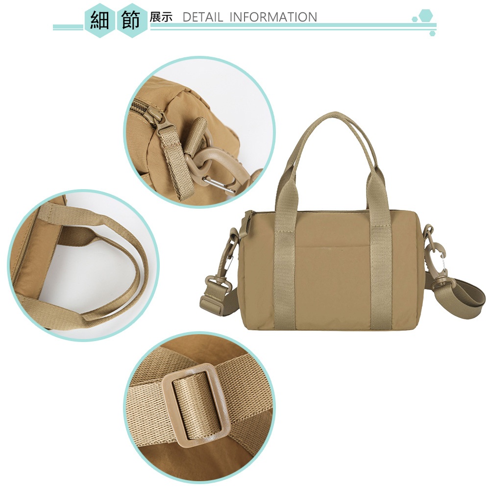 SPRING-簡約百搭圓筒斜背包 牛津布尼龍布多口袋肩背包-多色(4-65017-65), , large