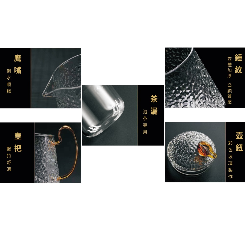 KIYODO錘紋玻璃泡茶壺500ml, , large
