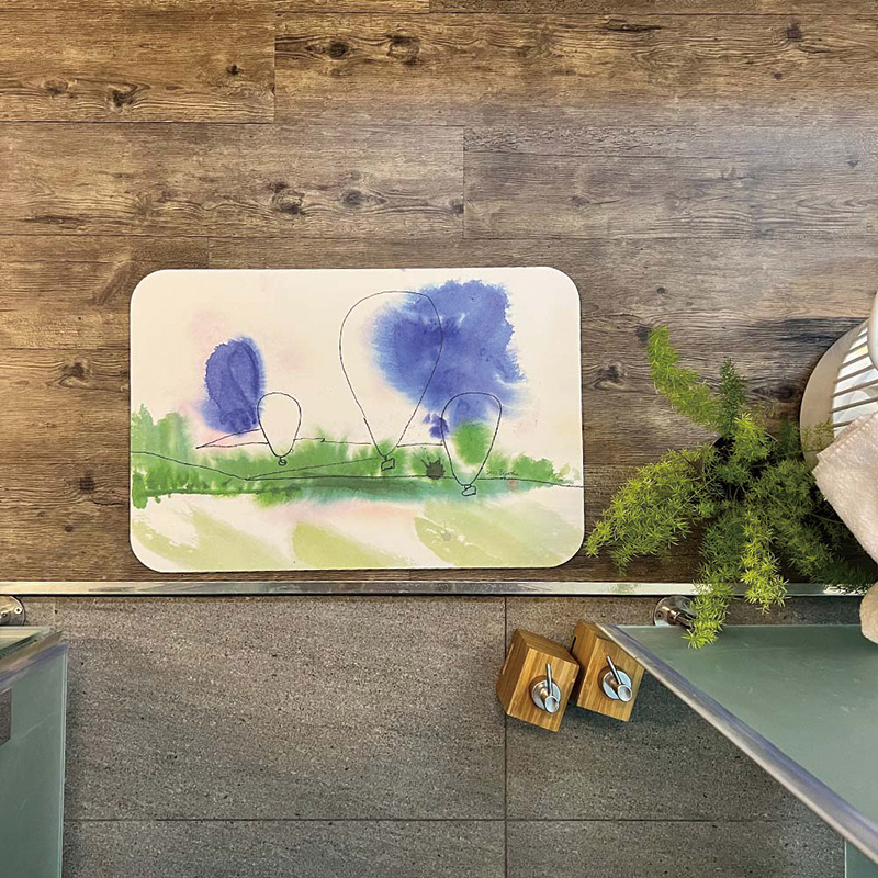【Monster】 Soft Diatomaceous Earth Absorbent Mat &ndash; BiiJiuzi Collection (60x40cm) &ndash; Luye Hot Air Balloons &ndash; Rise, , large