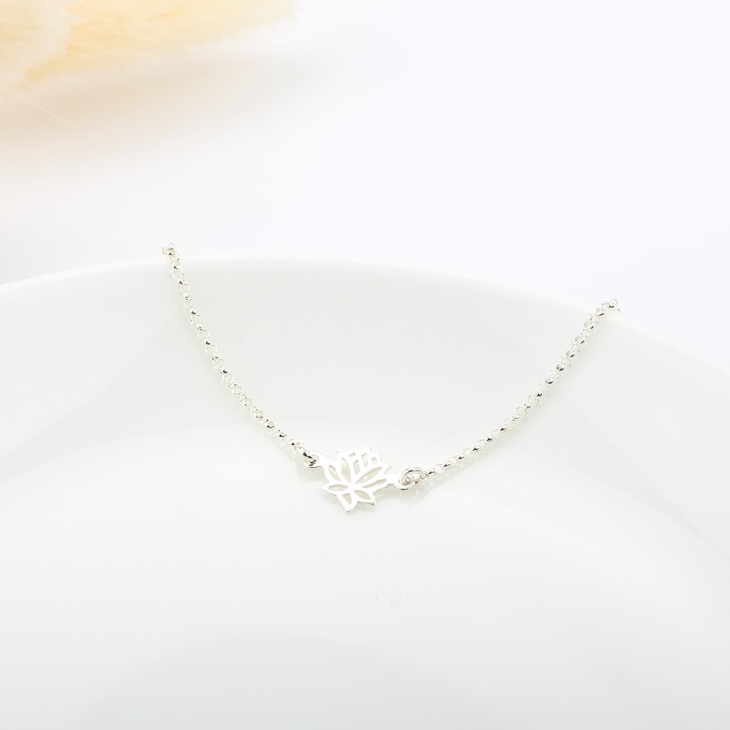 【Angel & Me】Love Lotus s925 sterling silver bracelet Birthday gift, , large