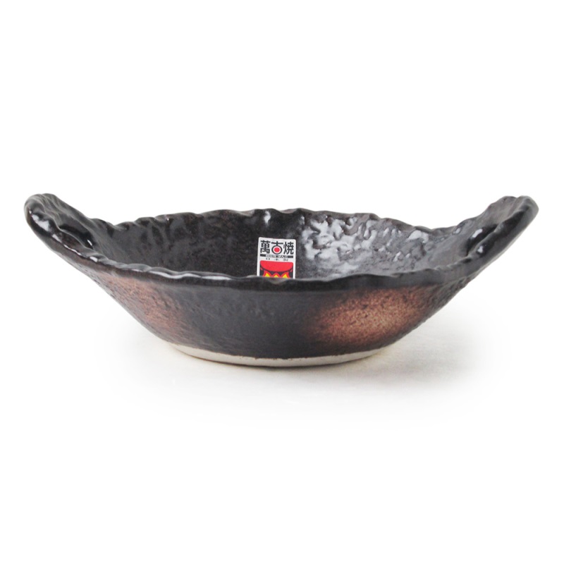 [豐名日本餐具] 六號陶板鍋 黑吹變型  / C06PT1-13-2, , large