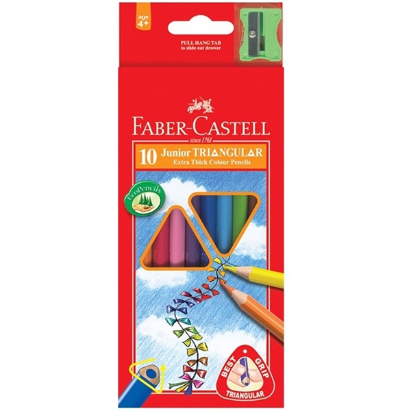 Faber-Castell輝柏 大三角彩色鉛筆-10色(16-116538-10), , large