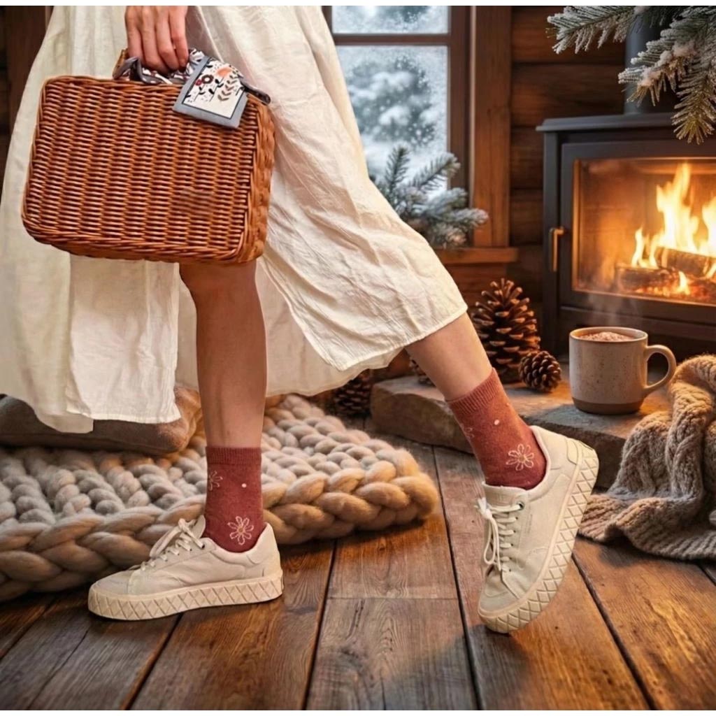 [Kaimi Cotton Industry] 6-Pair Set, Randomly Selected, Excellent, Winter Essential 🔥 (Men's) Exquisite Warm Wool Socks, Cold-Proof Socks, Warm Socks, Wool Socks, Long Socks, Winter Socks - Minimalist Style, , large