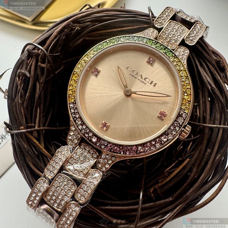 [星晴錶業]COACH手錶,32mm,CH00282玫瑰金色錶面玫瑰金錶殼玫瑰金色精鋼錶帶款, , large