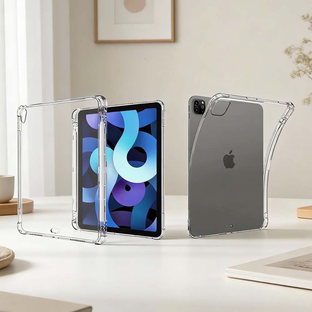 【山水之寶】iPad mini 7/mini 6 8.3 吋 (2024/2021)保護套 TPU清透內置筆槽平板保護殼, 透明, large