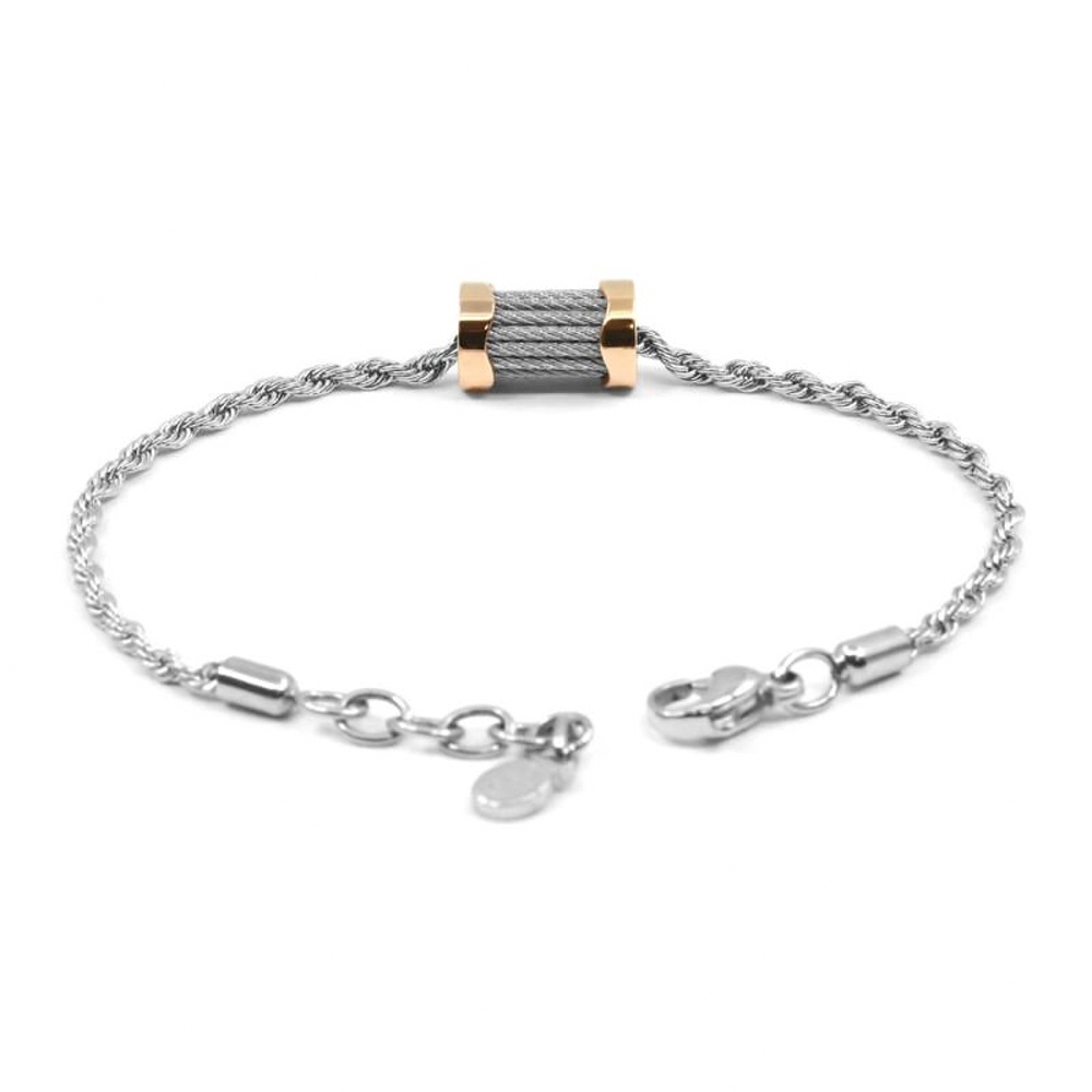 CHARRIOL 夏利豪 FOREVER WAVES CHARMS 鋼索手鍊 送禮推薦 06-102-1139-15, , large