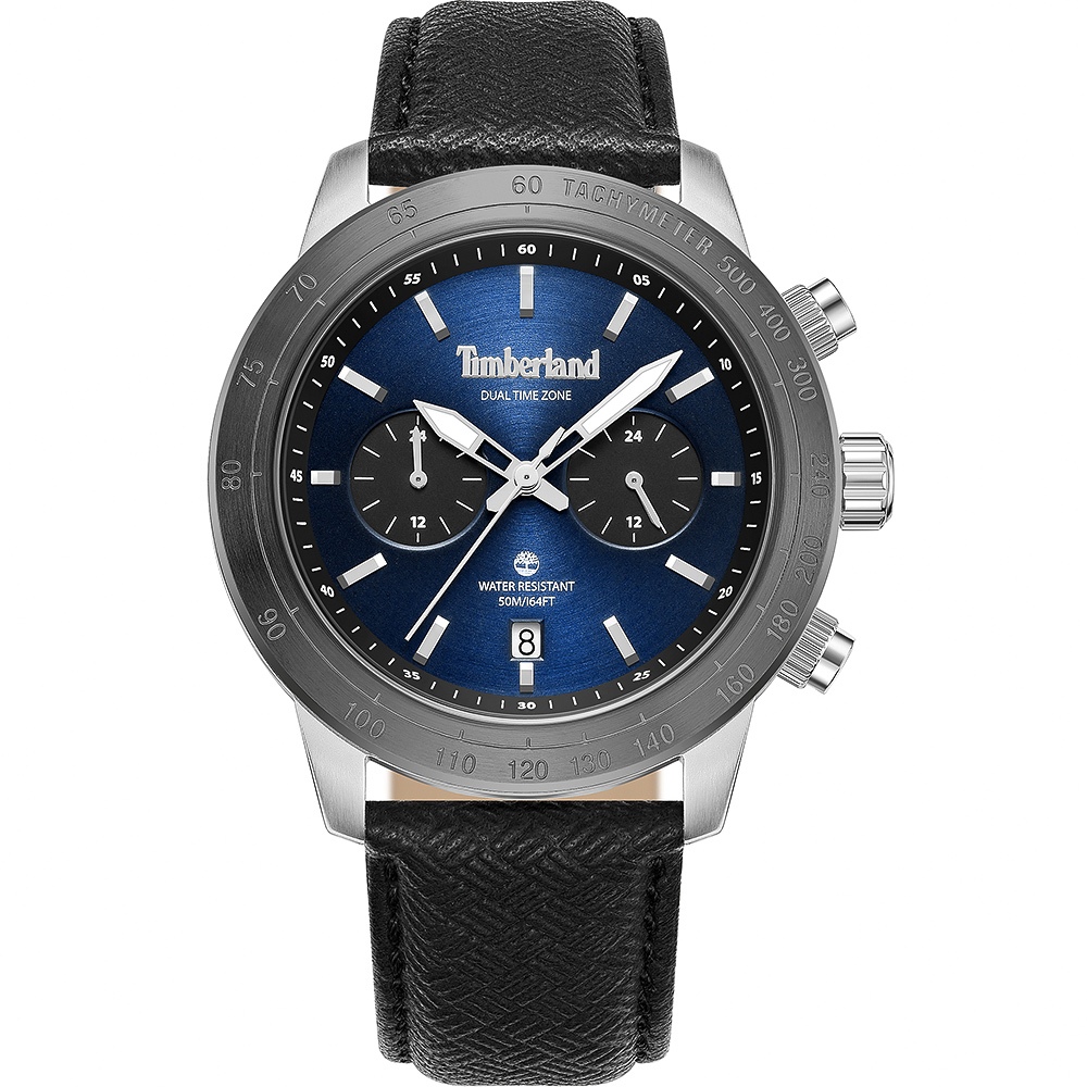 Timberland 天柏嵐 RAYNHAM系列 兩地時間 多功能手錶-藍 TDWGF0075101, , large