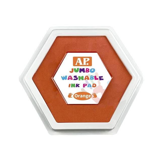 普思AP  大六角水性印台(WS09)  安全無毒 多色橙WS09-02, , large