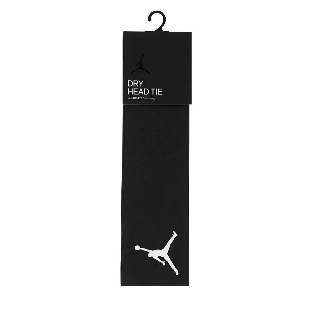 NIKE JORDAN DRI-FIT 單色綁帶式頭帶 運動頭帶 止汗髮帶 健身 跑步 運動 吸汗 乾爽 彈性 黑 白, , large
