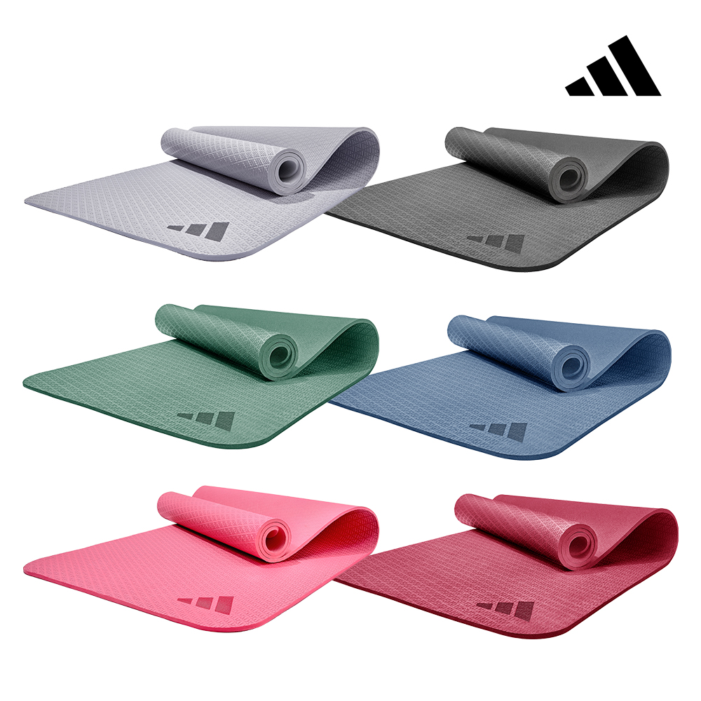 adidas 愛迪達 環保壓紋瑜珈墊-10mm (附贈背帶), , large