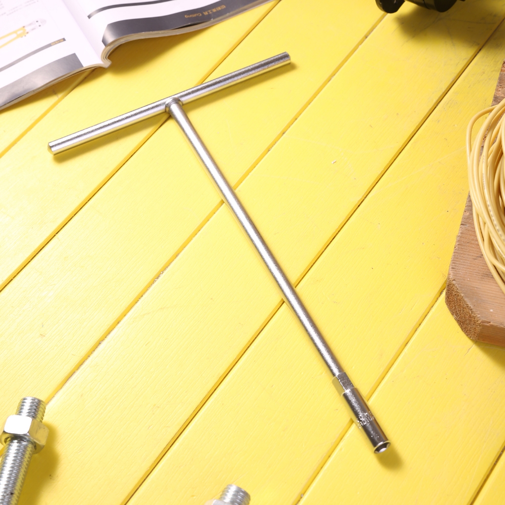 【得力工具 deli tools】 T型扳手 T桿 機油工具 大扭力 T桿 排氣管 T字-12mm, , large