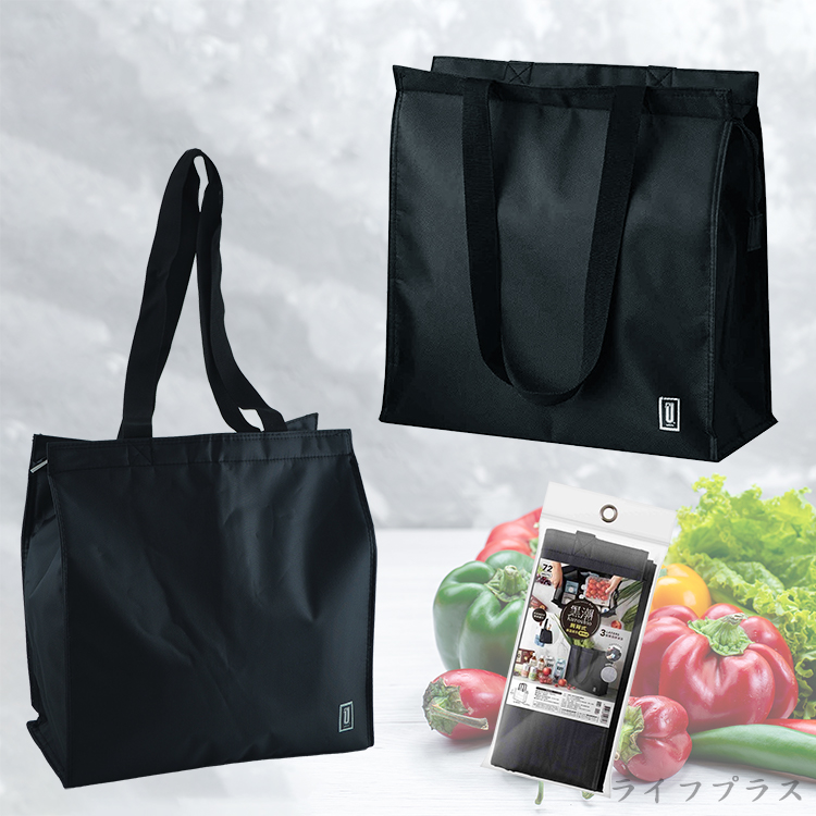 黑潮/肩背式保溫保冷購物袋-3入, , large
