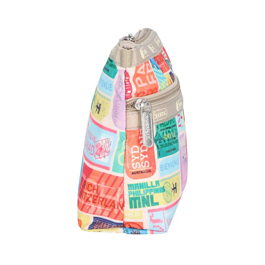 Lesportsac Cosmetic Clutch 雙層拉鍊化妝包 / 旅人的印記, , large