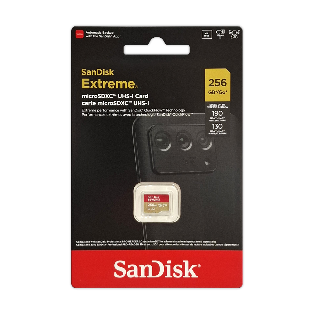 SanDisk Extreme 256G A2 V30 UHS-I U3 microSDXC, , large