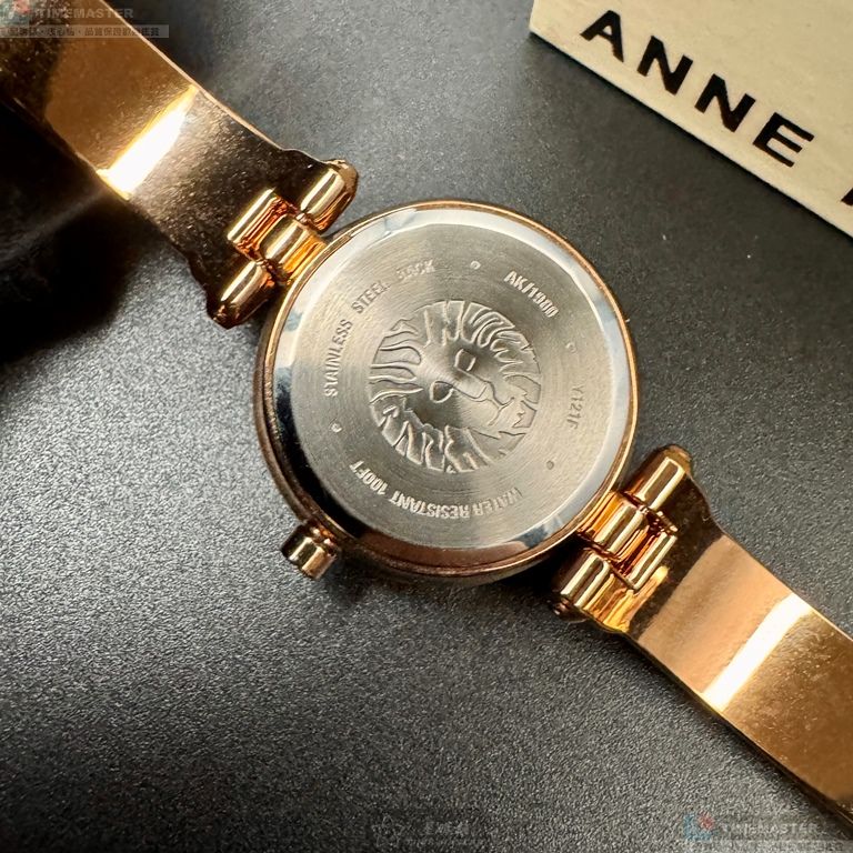 [星晴錶業]ANNE KLEIN手錶,28mm,AN00471玫瑰金色錶面玫瑰金錶殼粉紅琺瑯錶帶款, , large