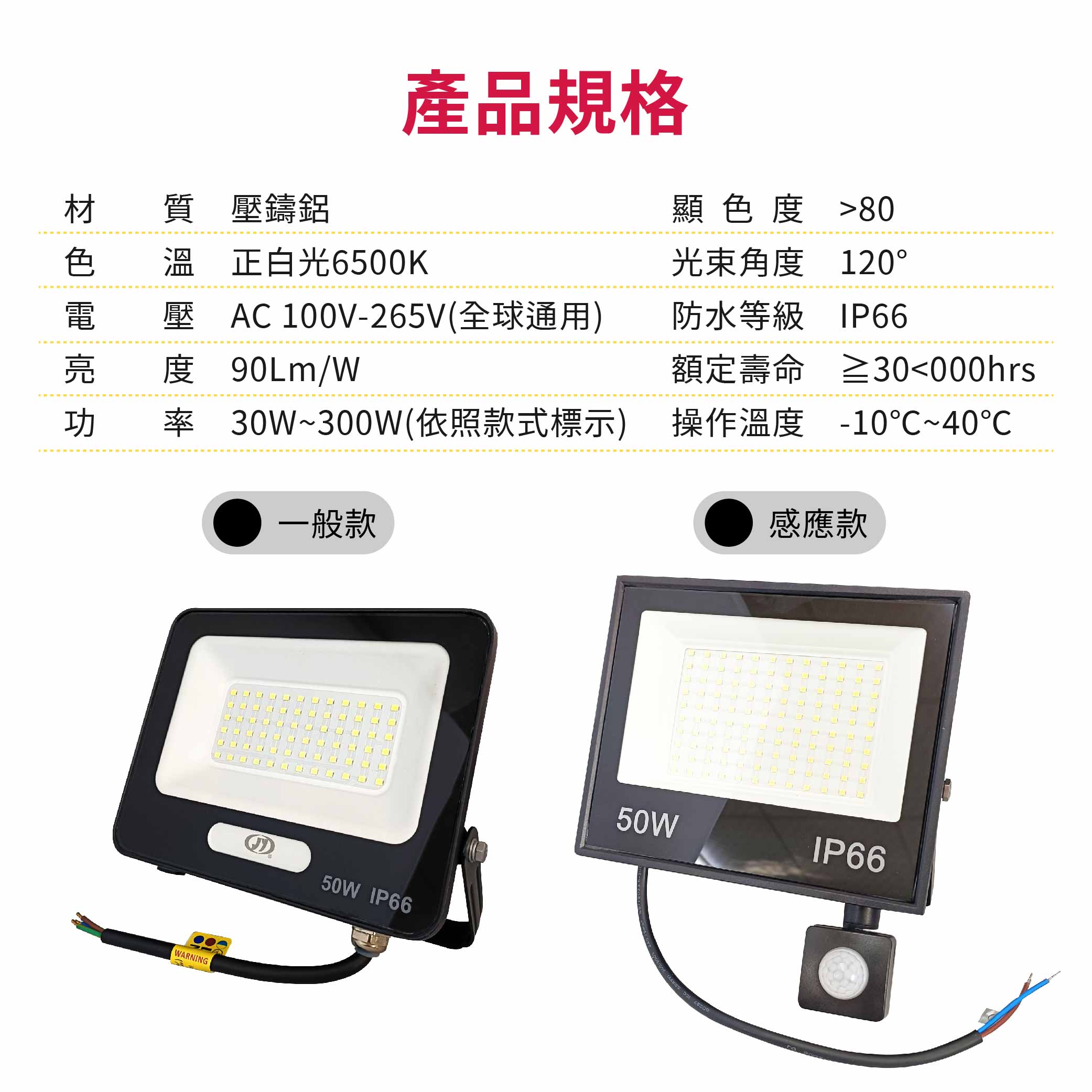 鉅玉經典｜LED高效投光燈(一般款/30W) HK-P30W, , large