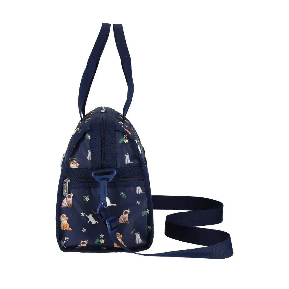 Lesportsac Deluxe Med Weekender 經典中型行李袋 旅行袋 收納袋 送禮 禮物 推薦 女包(熱帶度假貓咪), , large